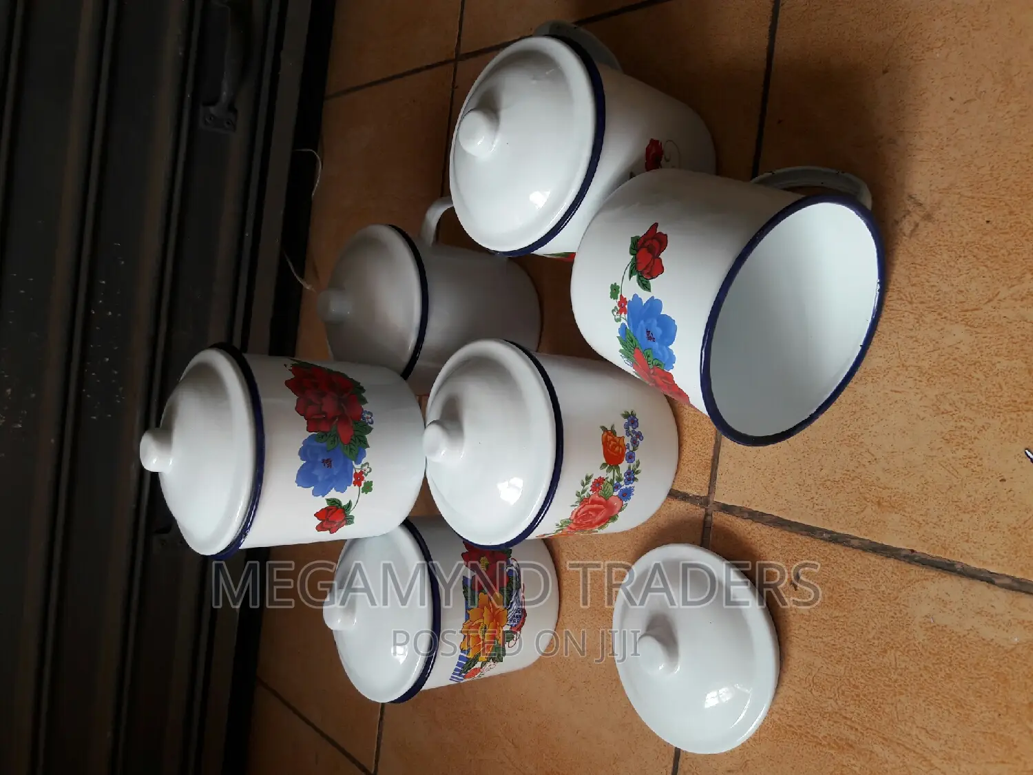 Enamel Mug 1.2litre With Lid/1pc Traditional Big Cup