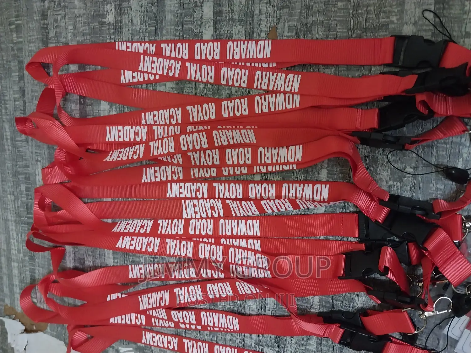 Lanyards Red. Badges.