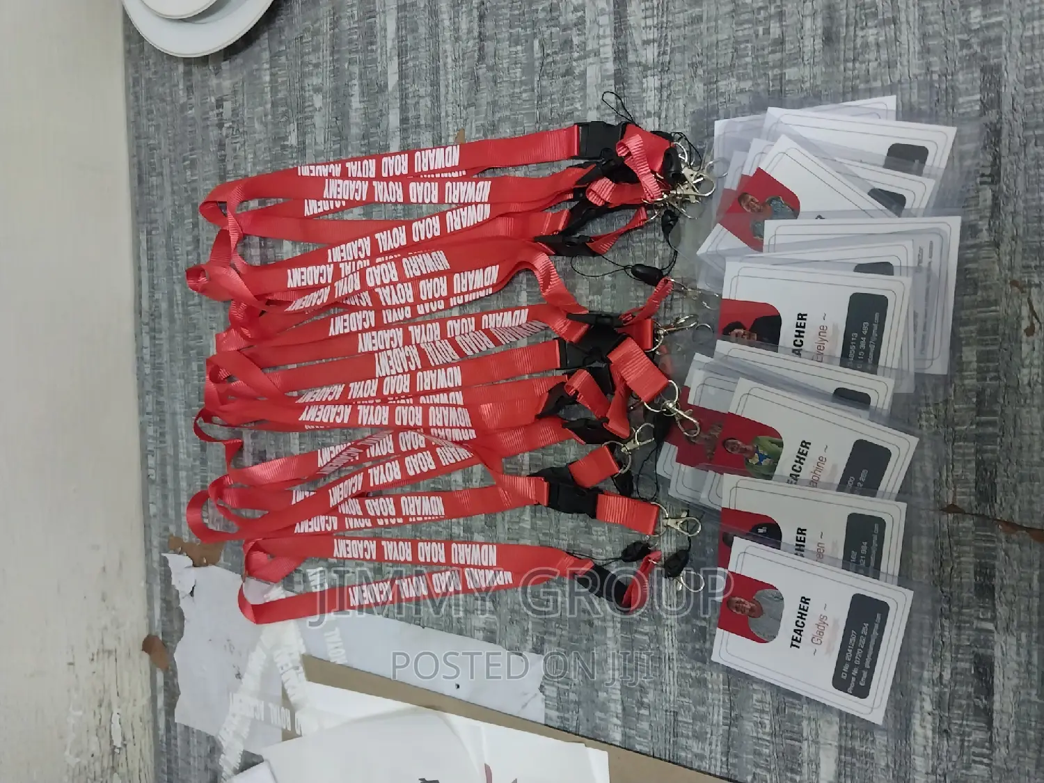 Lanyards Red. Badges.