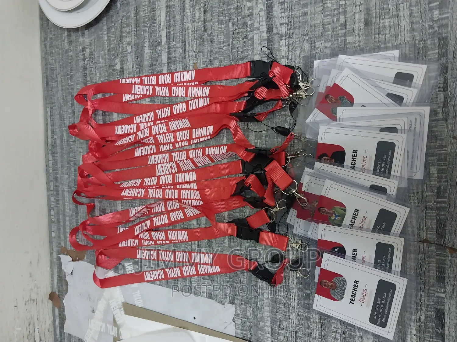 Lanyards Red. Badges.