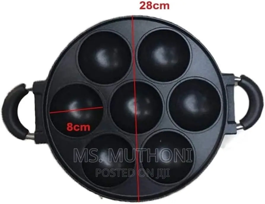High Quality Non-Stick Induction Heavy Vitumbua 7 Slot