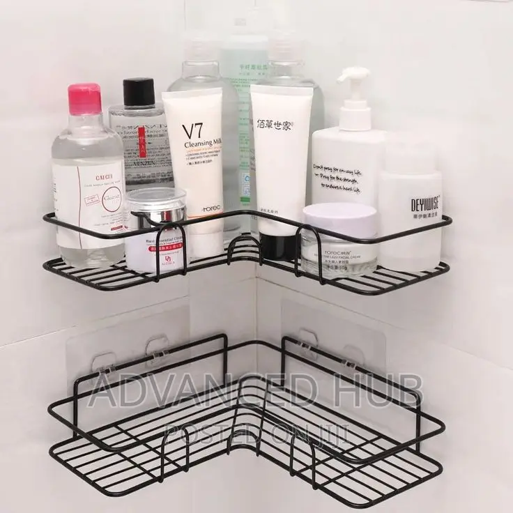 Corner Bathroom Shelf With Adhessive Stickers