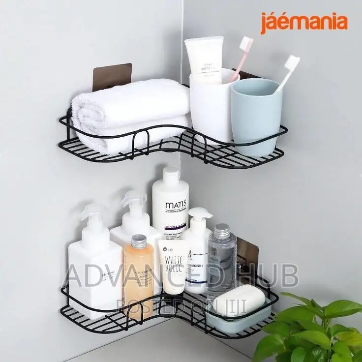 Corner Bathroom Shelf With Adhessive Stickers
