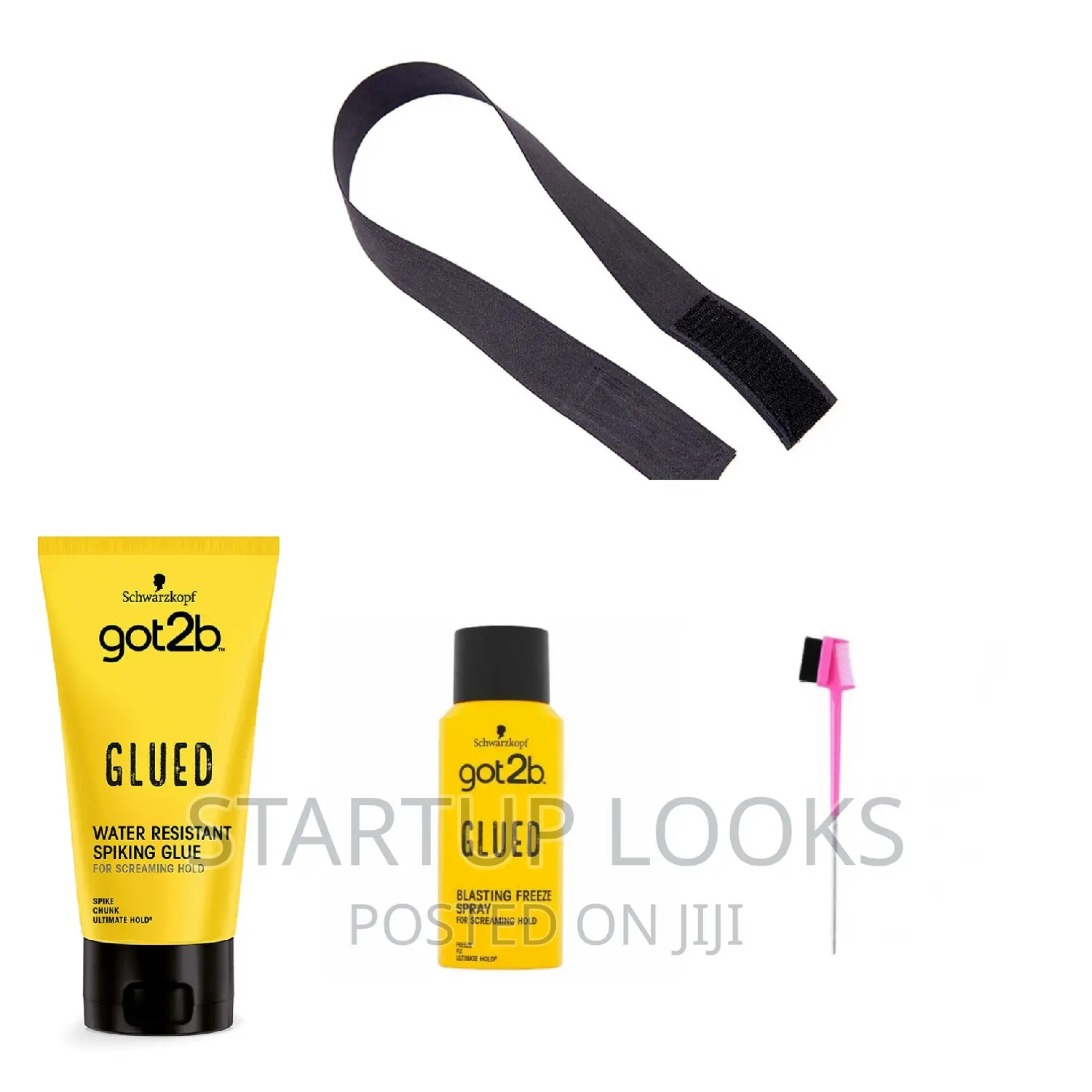 Got2b Glue , Got2b Hair Spray, Edge Brush , Elastic Band