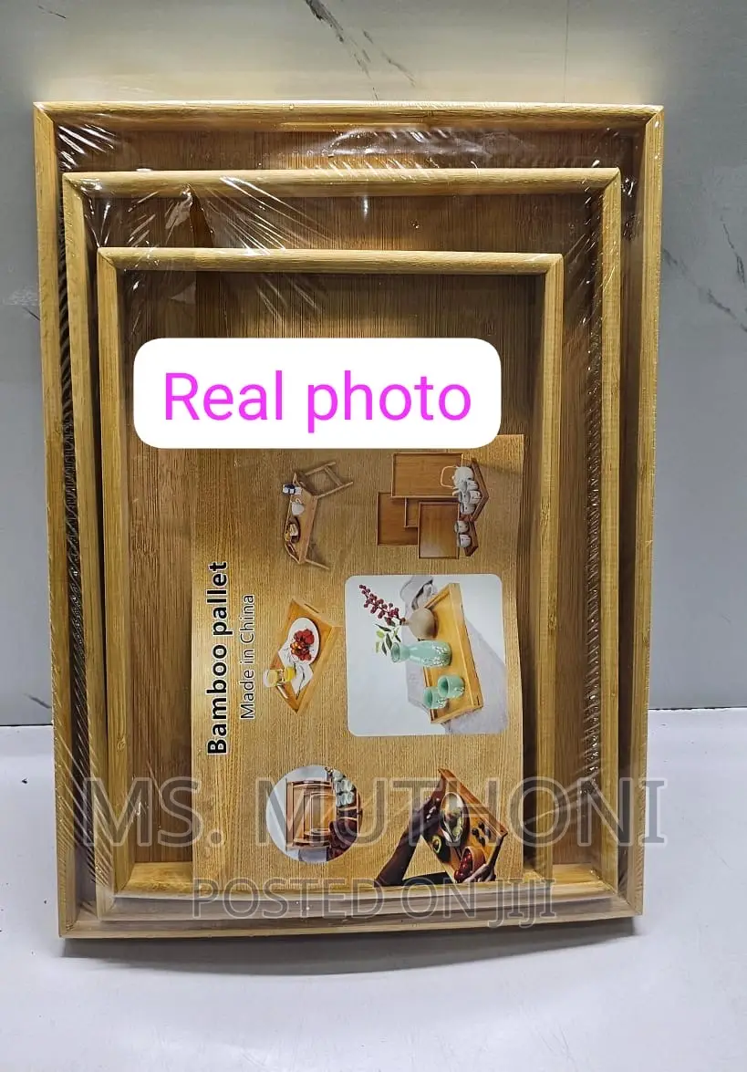 Multifunctional Big Sized 3in1 Bamboo Serving Trays