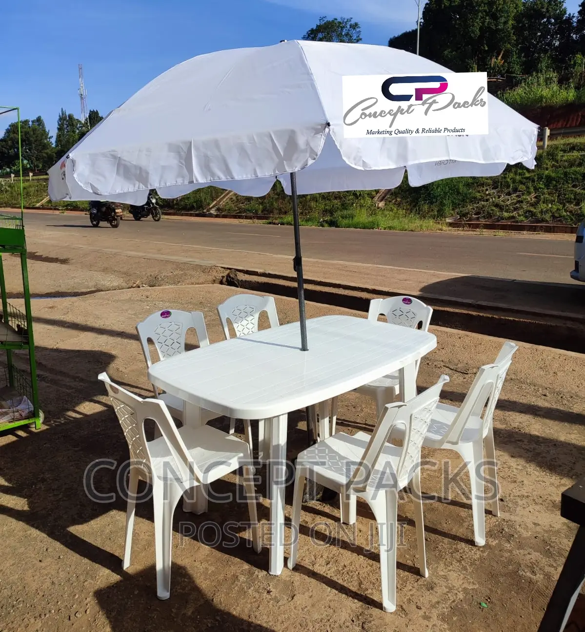 1 Rectangle Table + 6 Armless Chair Set.