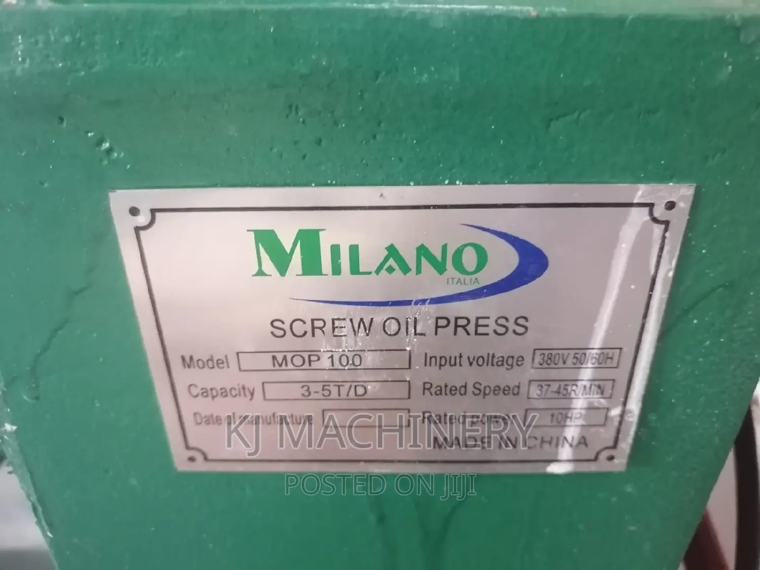 Screw Oil Pressing Machine-10hp Motor Powered 3-5tonne/Day