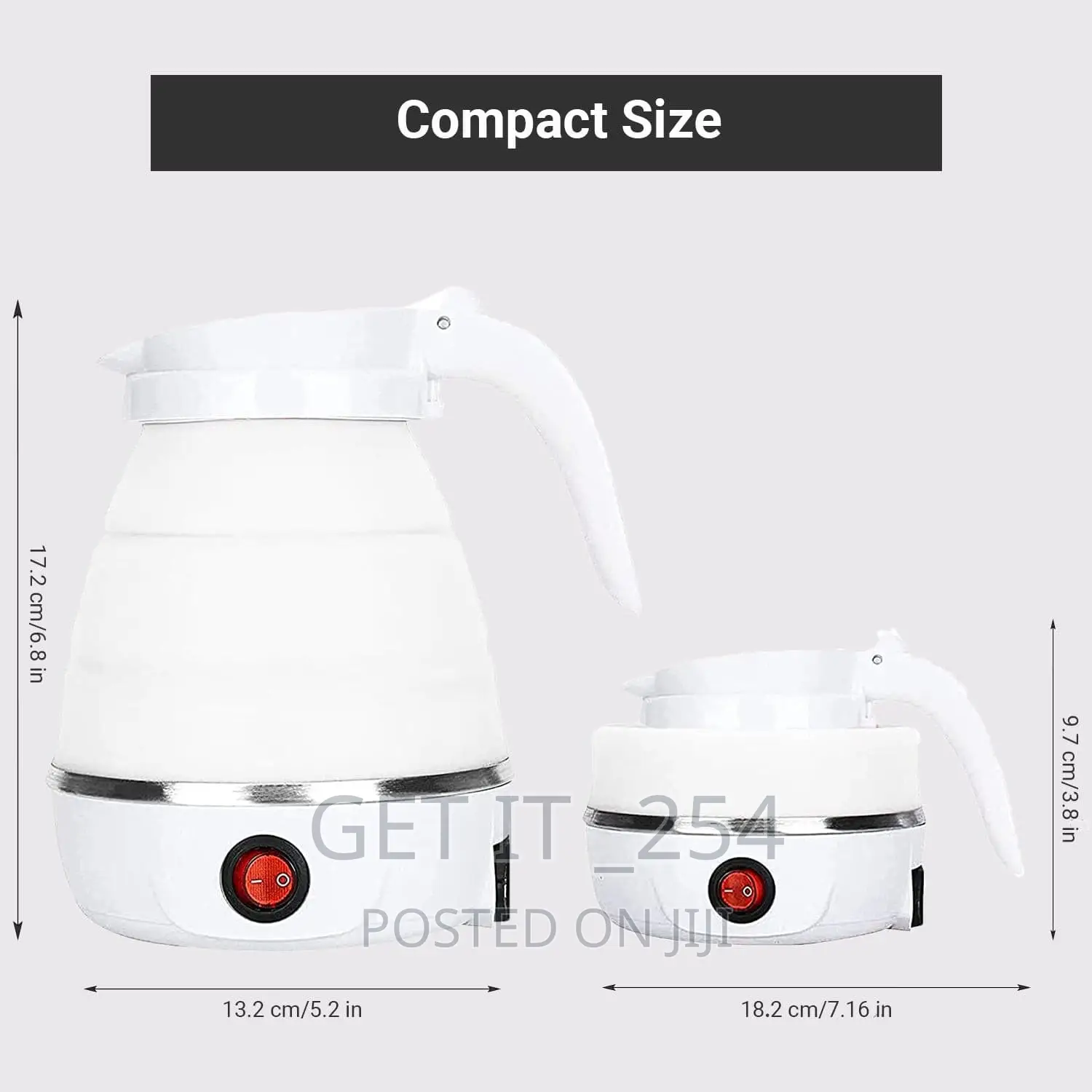 *0.8litres Silicon Portable Foldable Travel Electric Water Kettle/