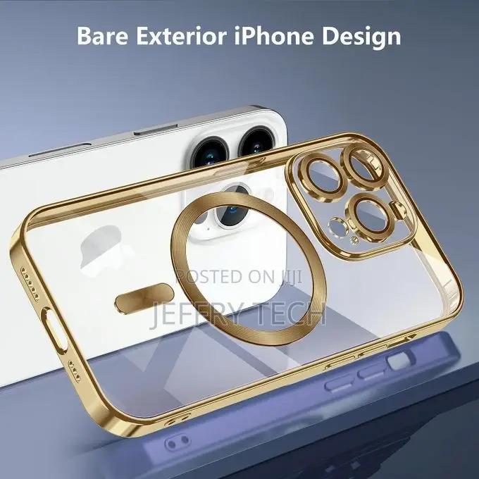 Plating Magsafe Case for iPhone 15 Pro Max Wireless Charging