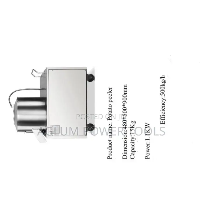 Potato Peeler 65kgs With a Capacity of 500kg/Hr