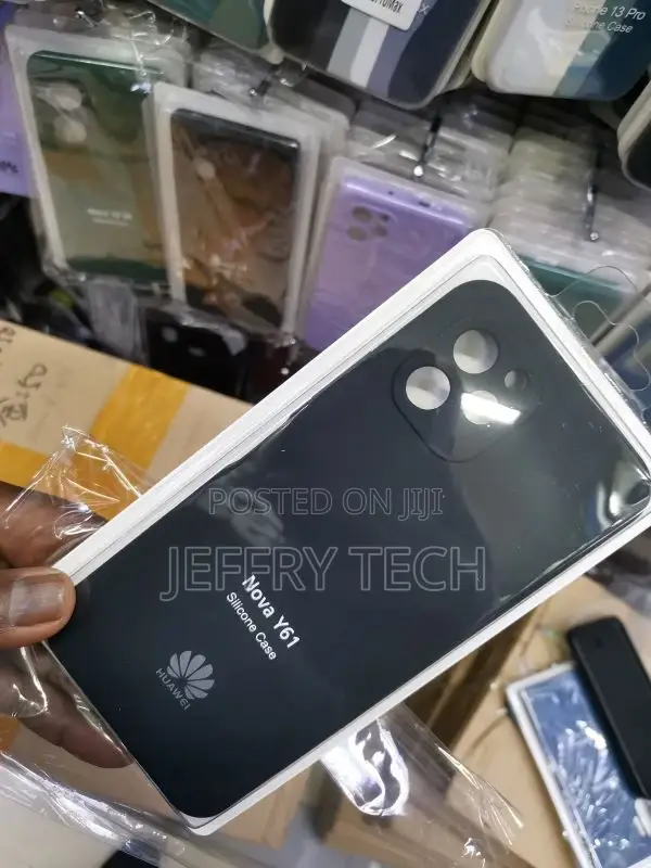 (Huawei Nova Y61) Shockproof Liquid Silicone Back Case Cover