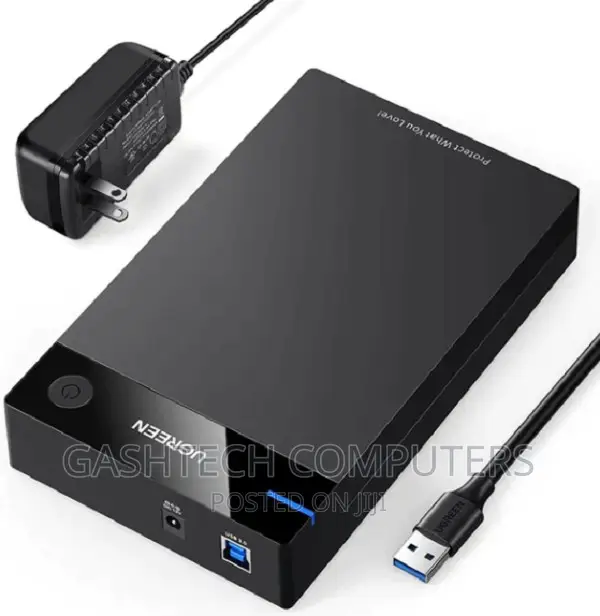 UGREEN USB 3.0 3.5"/2.5" Hard Drive Enclosure With UK Power