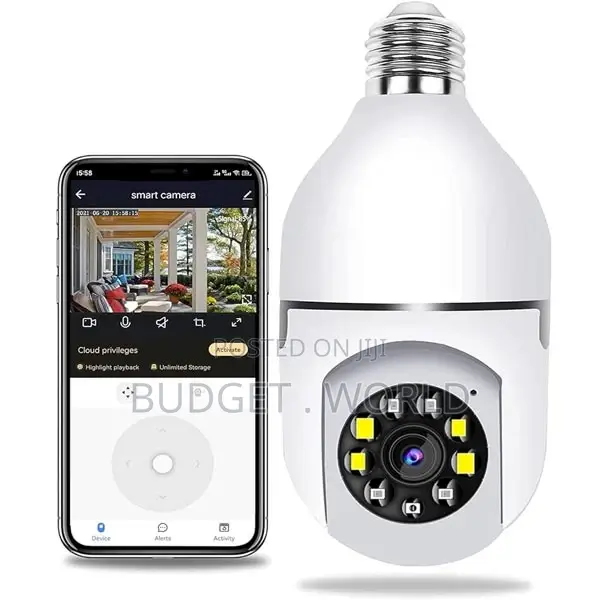 PTZ Wifi 360 Degree Light Socket Screw in Security Camera