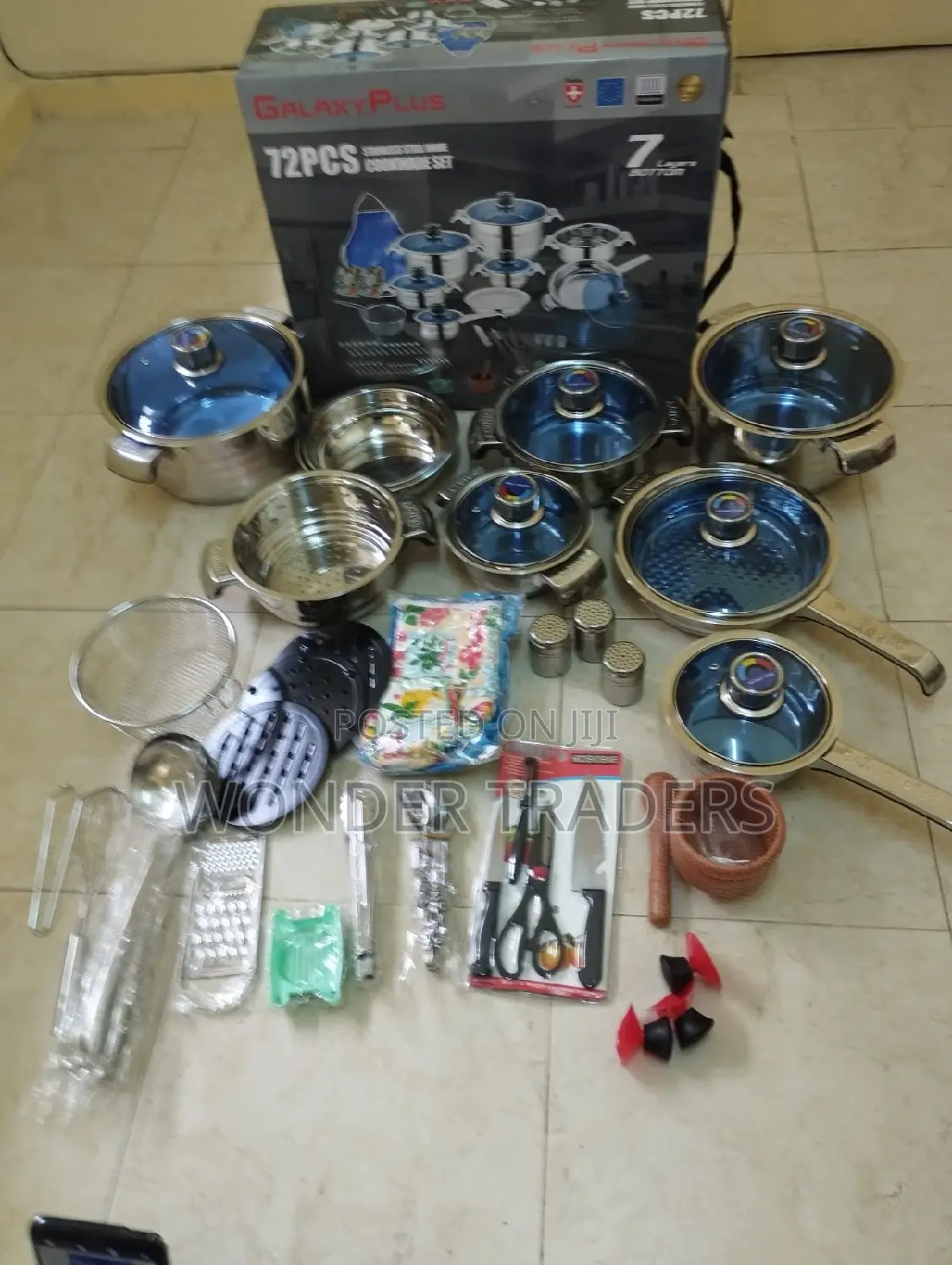 72pcs Stainless Cookware Set