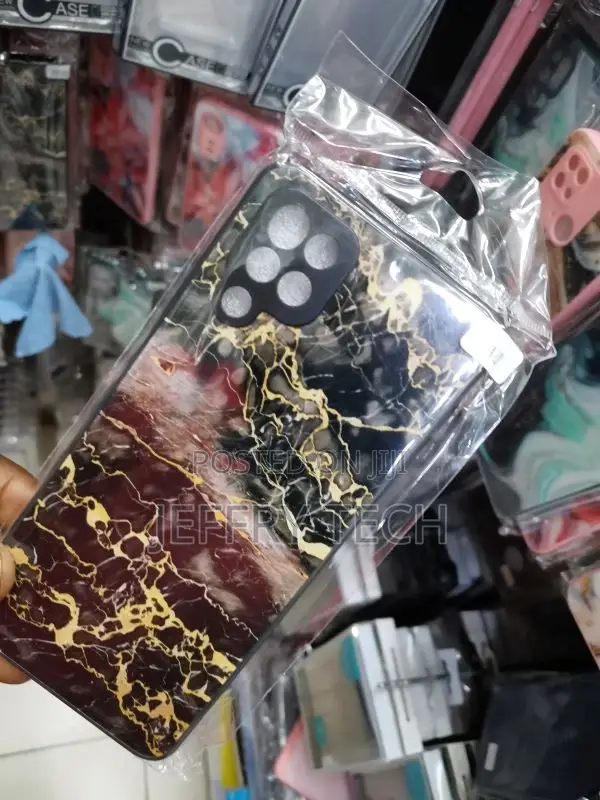 Black White Marble Samsung Galaxy A12 Case