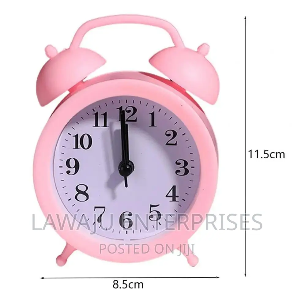 Cute Alarm Clock With Large Analog Battery Operated Clock