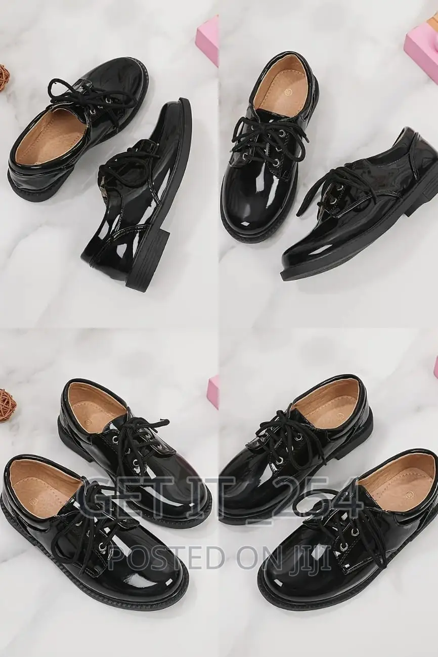 Unisex High-Quality Black Patent Leather Shoes