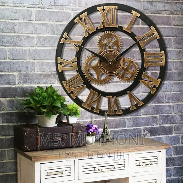 3D Vintage Gear Pocket Wall Clock