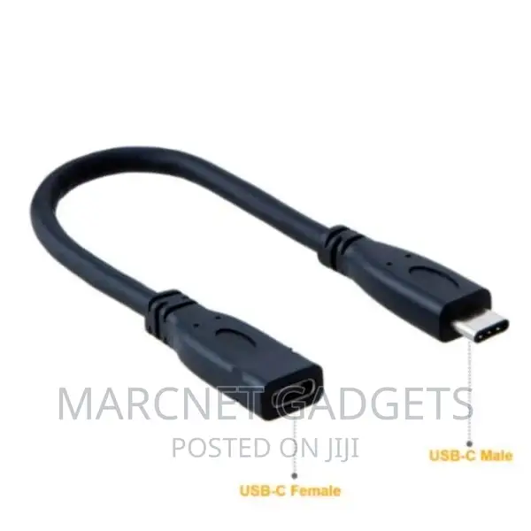 Male Type C to Female Type C 3m Cable