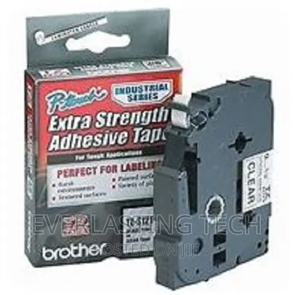 .Brother Laminated 9mm TZC-S121 Black on Clear Label Catridg