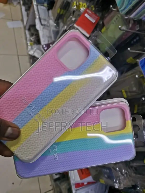 Rainbow Textures Silicone Phone Cases for iPhone 12 Pro Max