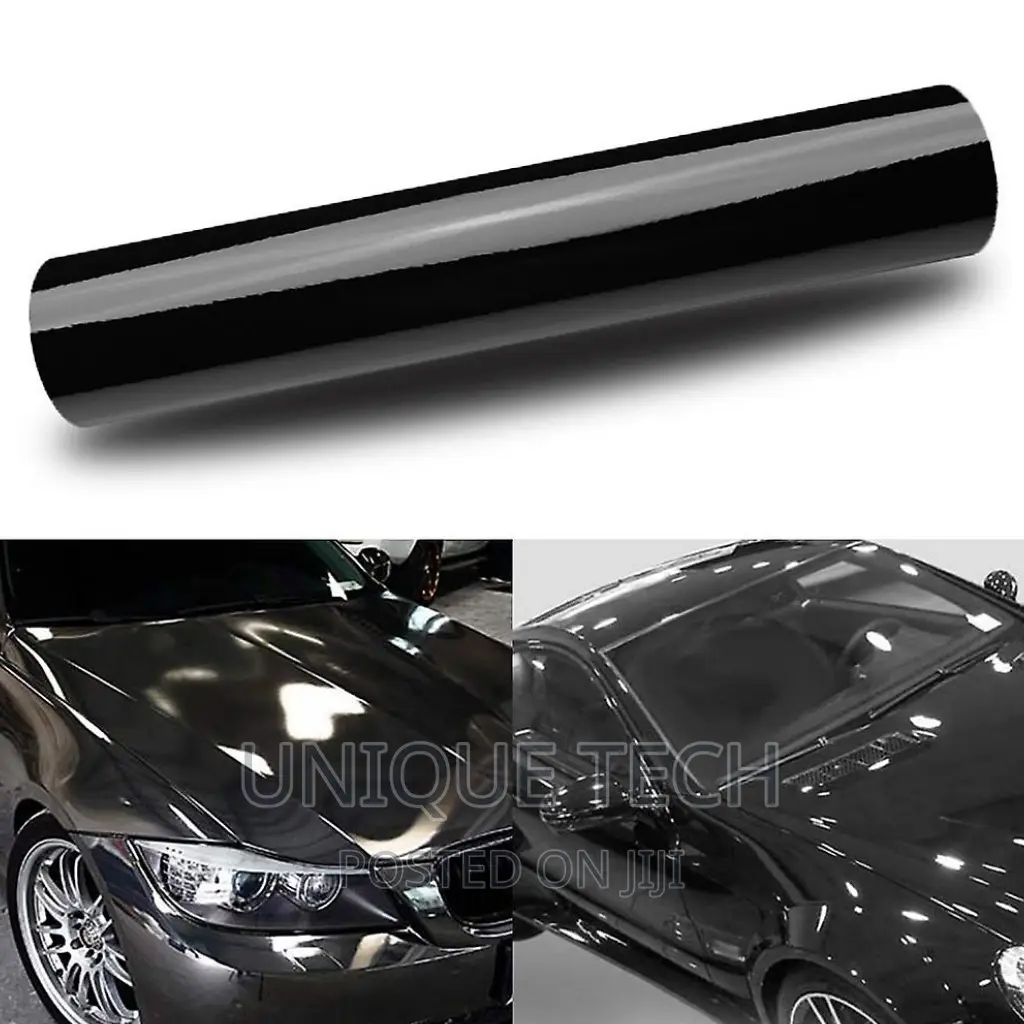 Black Glossy Vinyl Film Gloss Glossy Car Wrap Foil Sticker