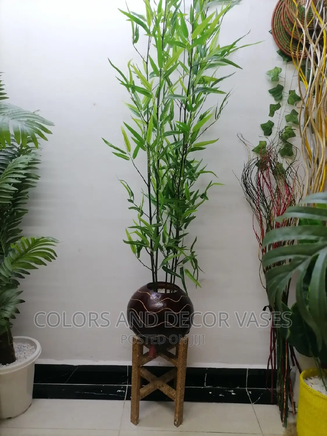 Bamboo Sticks + Calabash With Pebble Stones+ Stand On Offer