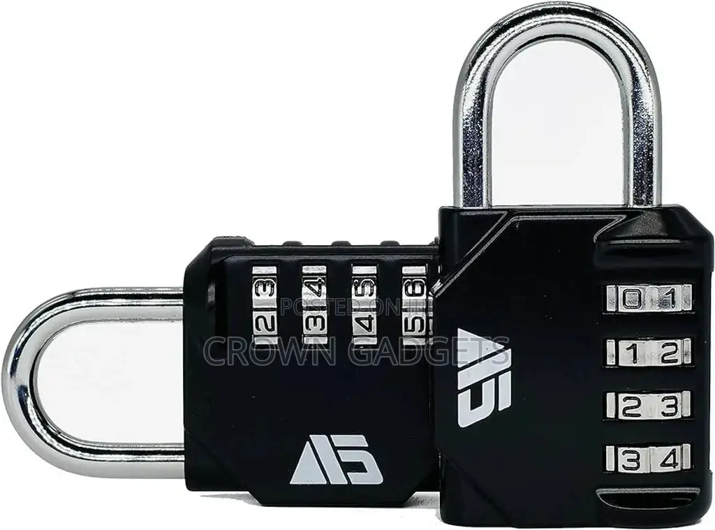 Padlock With Long Shackle and Combination Lock With 4 Digits