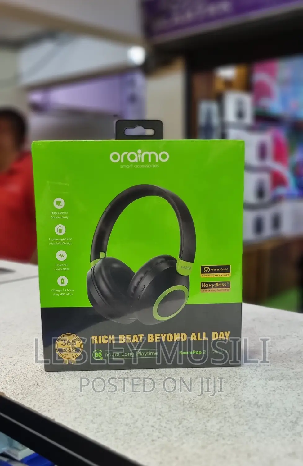 Oraimo Boompop 2 Wireless Headset Black