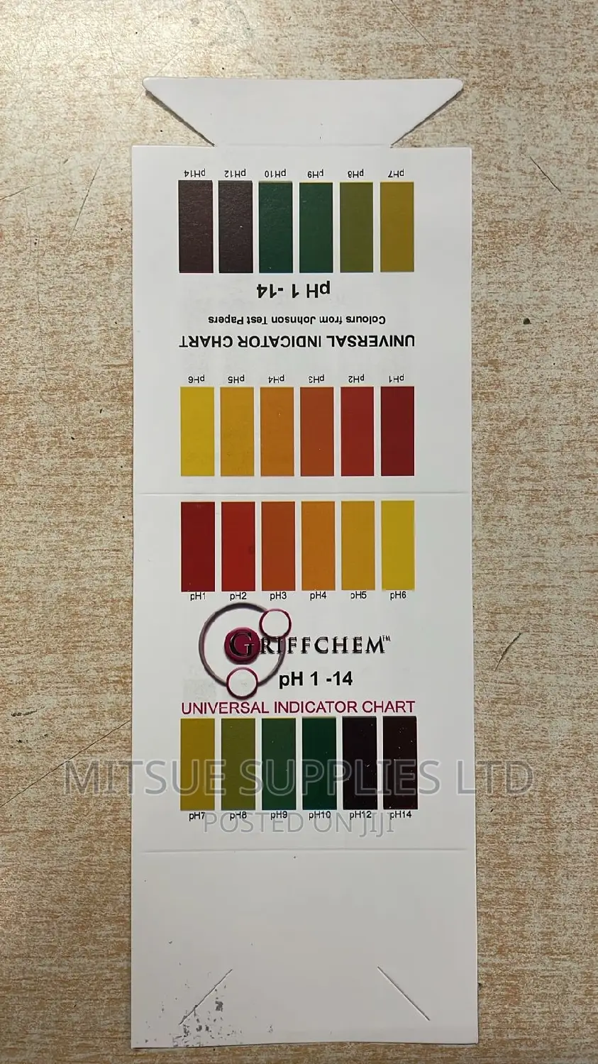 A Dozen (6) Universal Indicator Chart 1-14