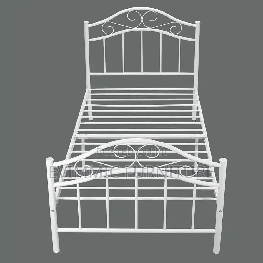 White Montreal Metal Beds 3 Ft X 6 Ft
