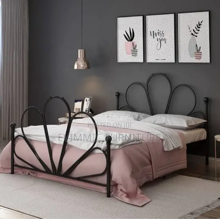 Black Floral Metal Beds 5 Ft X 6 Ft