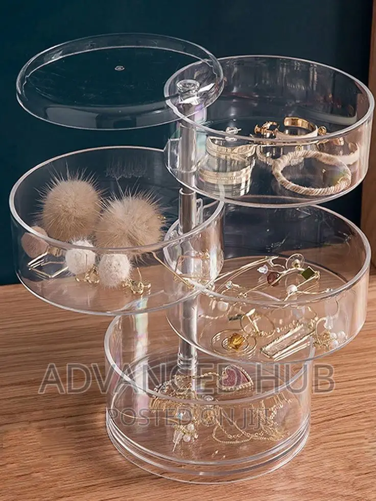 5 Layers Acrylic Rotating Jewellery Organizer