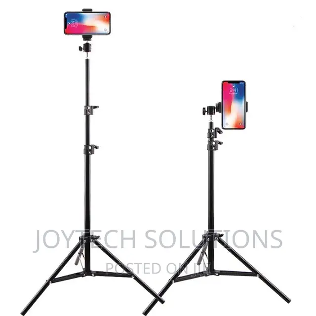 Phone Tripod Stand, 2.1 Meters High With Phone Holders