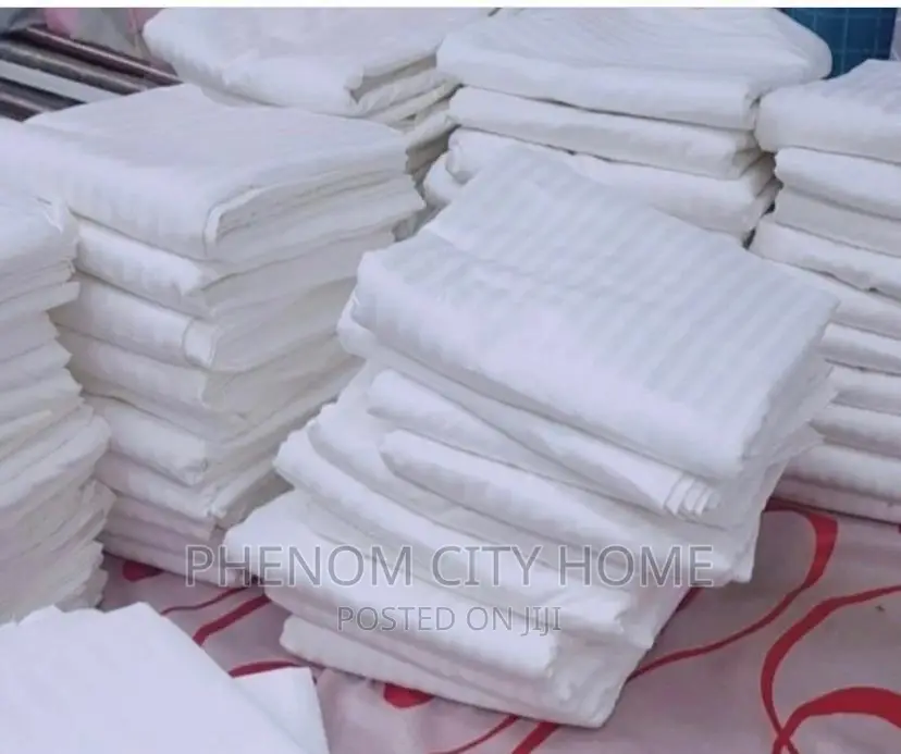 Fitted White Stripped Bedsheets