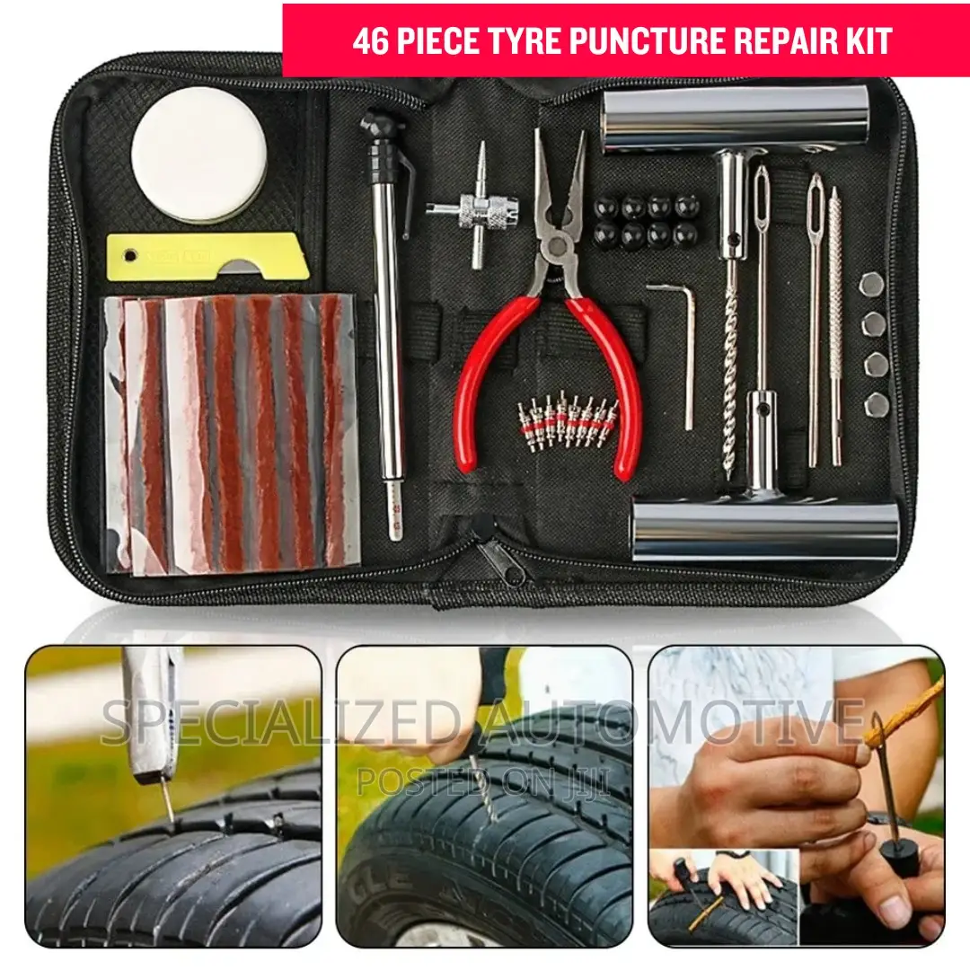 Heavy Duty 46 Piece Tyre Puncture Repair Kit