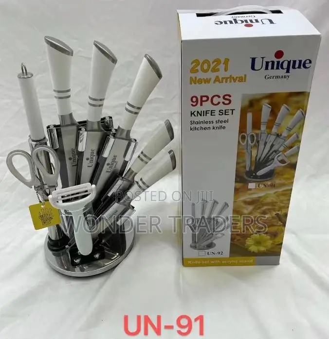 Stainless Steel 9pcs Unique Knife Set