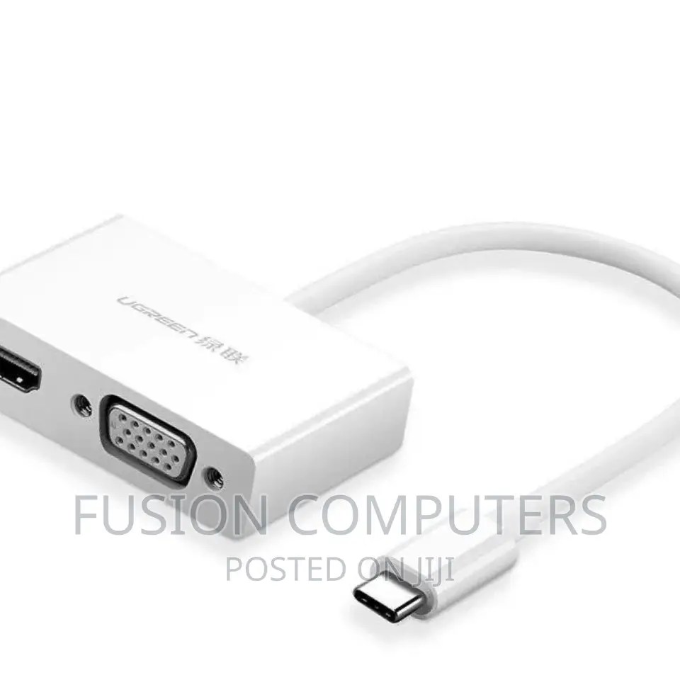 UGREEN USB USB-C to HDMI + VGA Converter – White – MM123