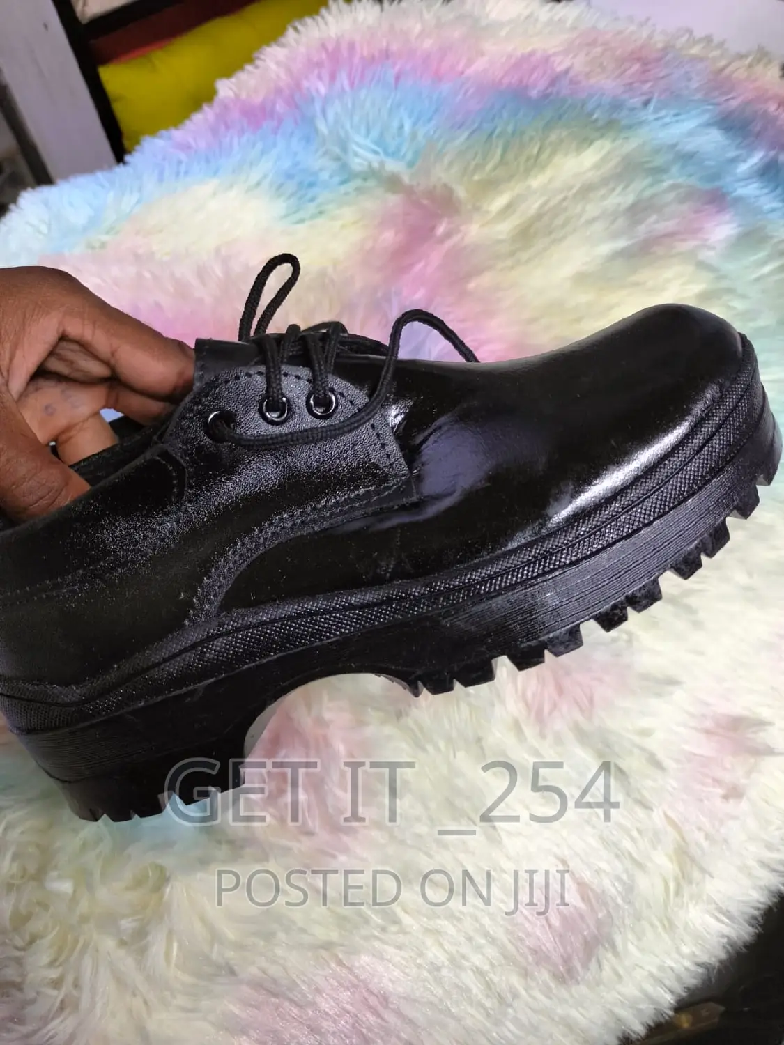 Lace Leather School Shoe