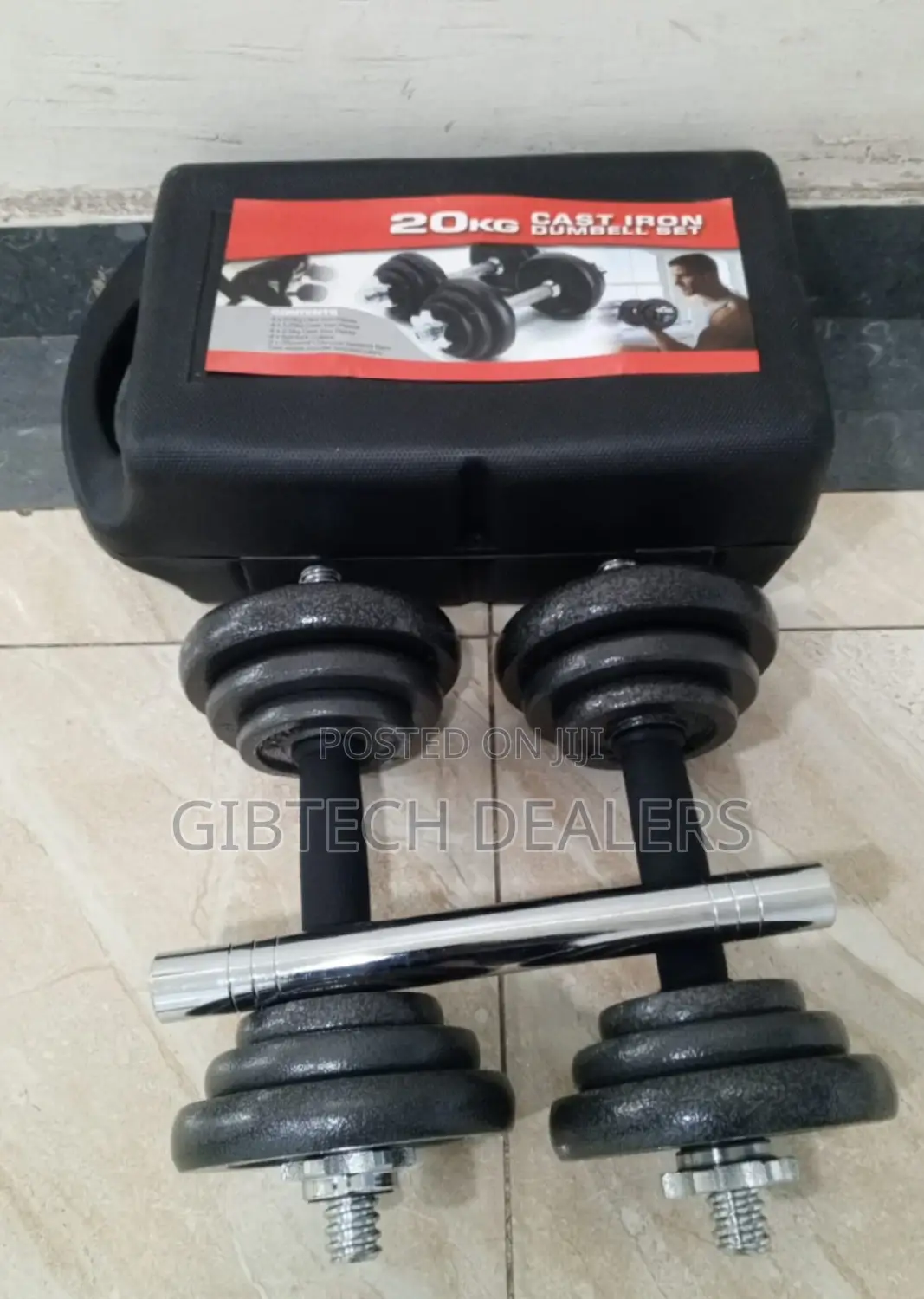 Quality Cast Iron 20kg Dumbbells Set