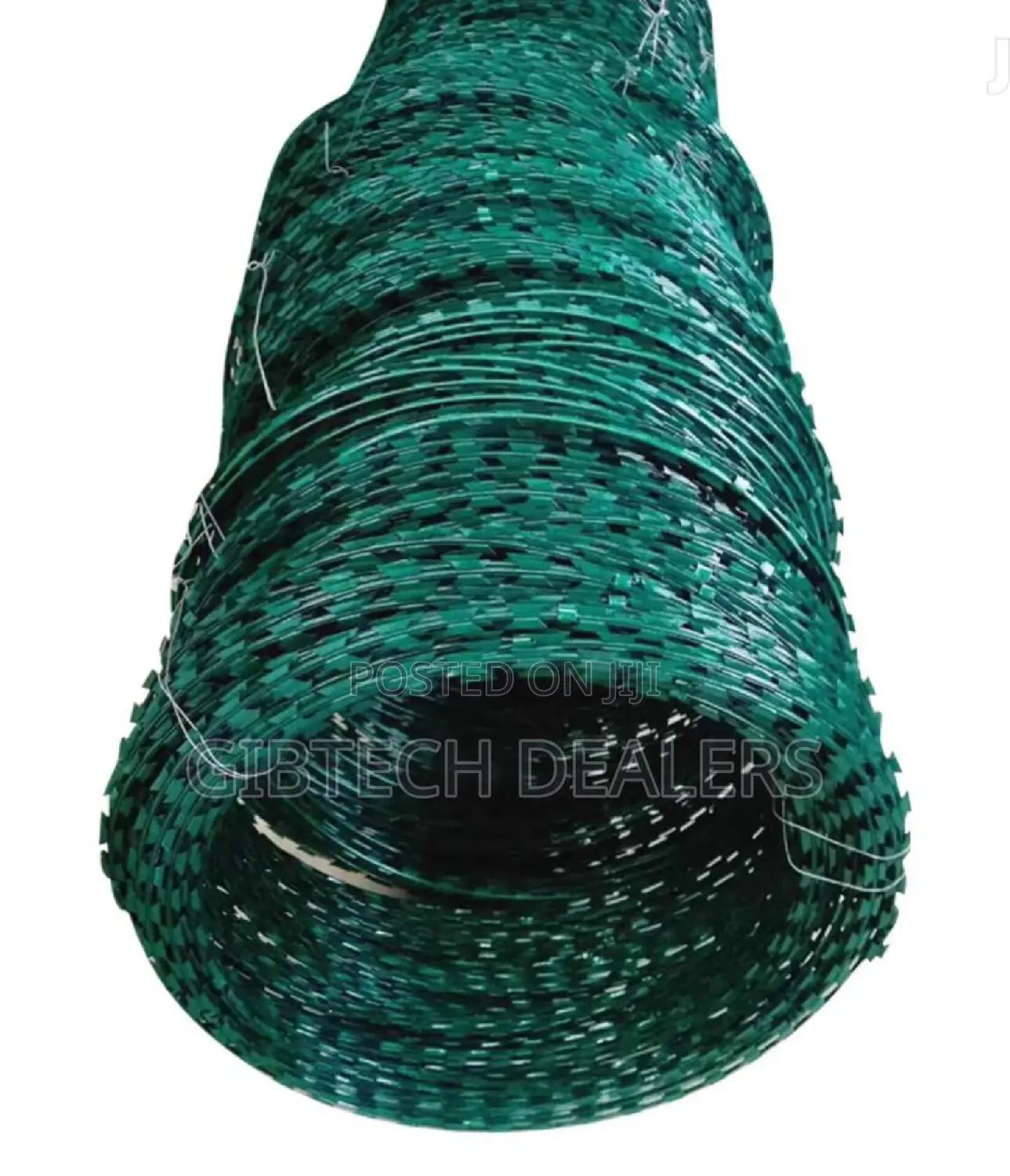 Green Galvanized Razor Wire 10m