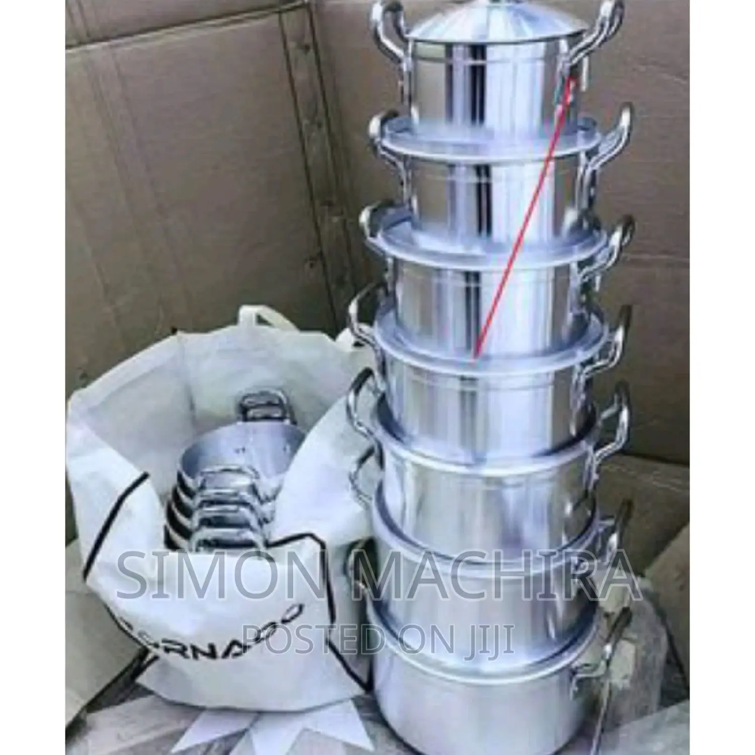 Tornado Stainless Aluminium Cookware Sufuria Set 14pc