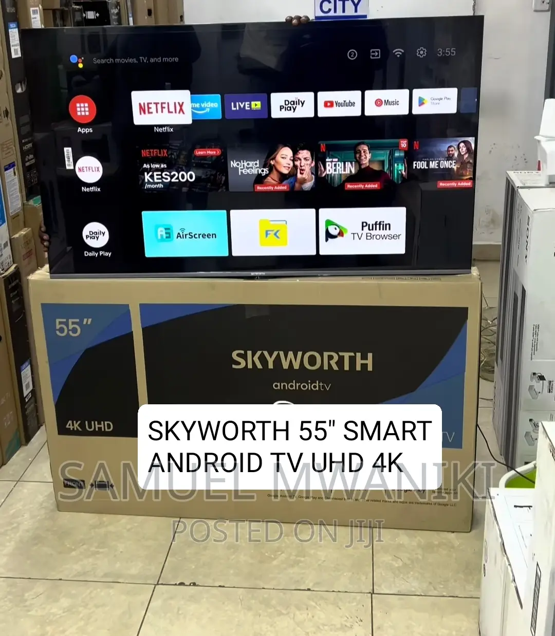 Skyworth 55” Frameless Uhd Android Tv Netflix Youtube