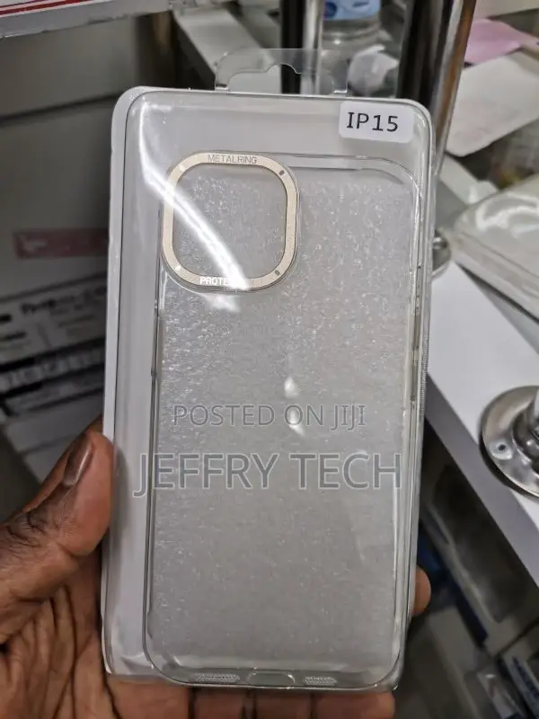 Metal Camera Frame Crystal Clear Phone Cover for iPhone 15