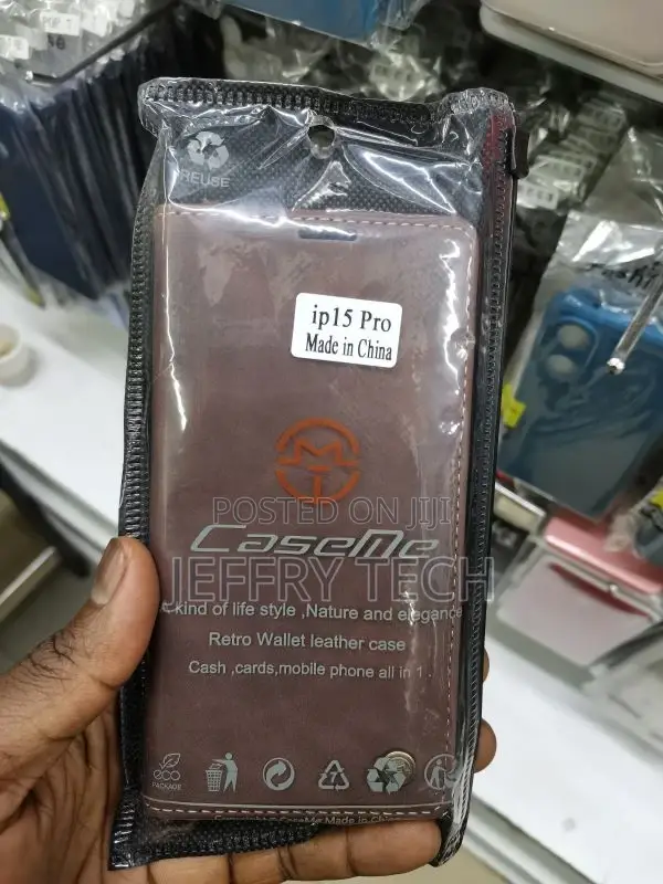Caseme iPhone 15 Pro Leather Flip Wallet Case With Card Slot