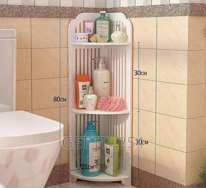 White Triangular 4 Layer or 3 Layer Corner Shelf