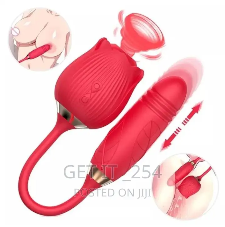 *Rose Sucker for Clitorial Stimulation PLUS Thrusting Dildo