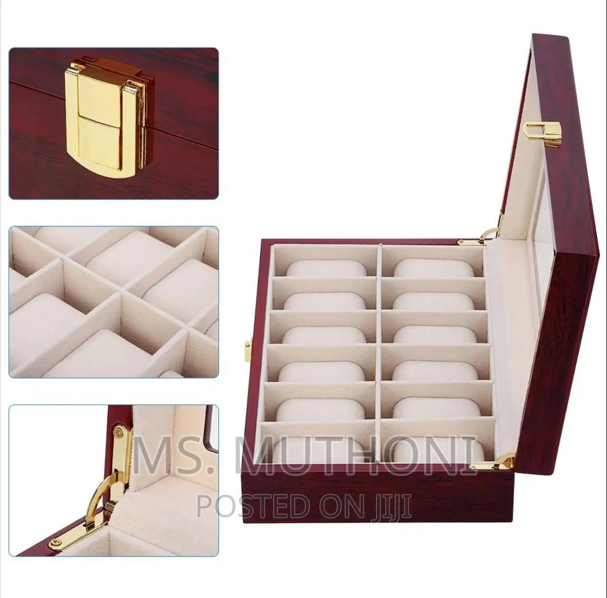 High Quality (12 Slots) Wooden Watch Organizer