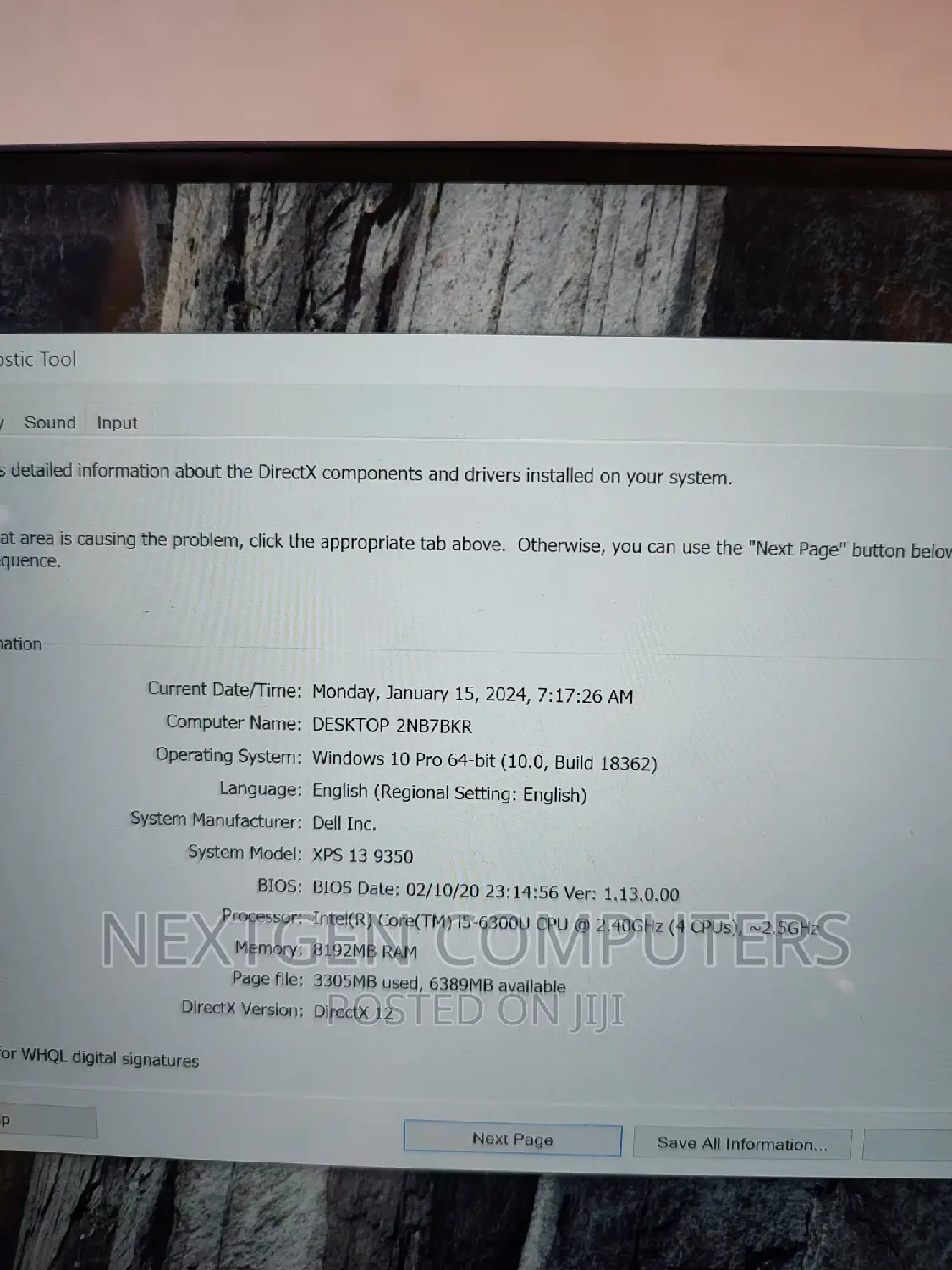 Laptop Dell XPS 13 9350 8GB Intel Core I5 SSD 256GB
