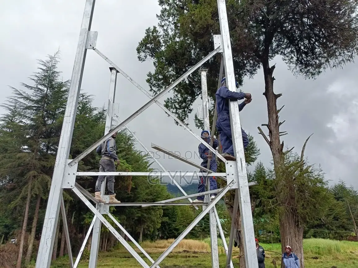 Pressed Steel Water Tank and Raised Steel Tower Fabricated